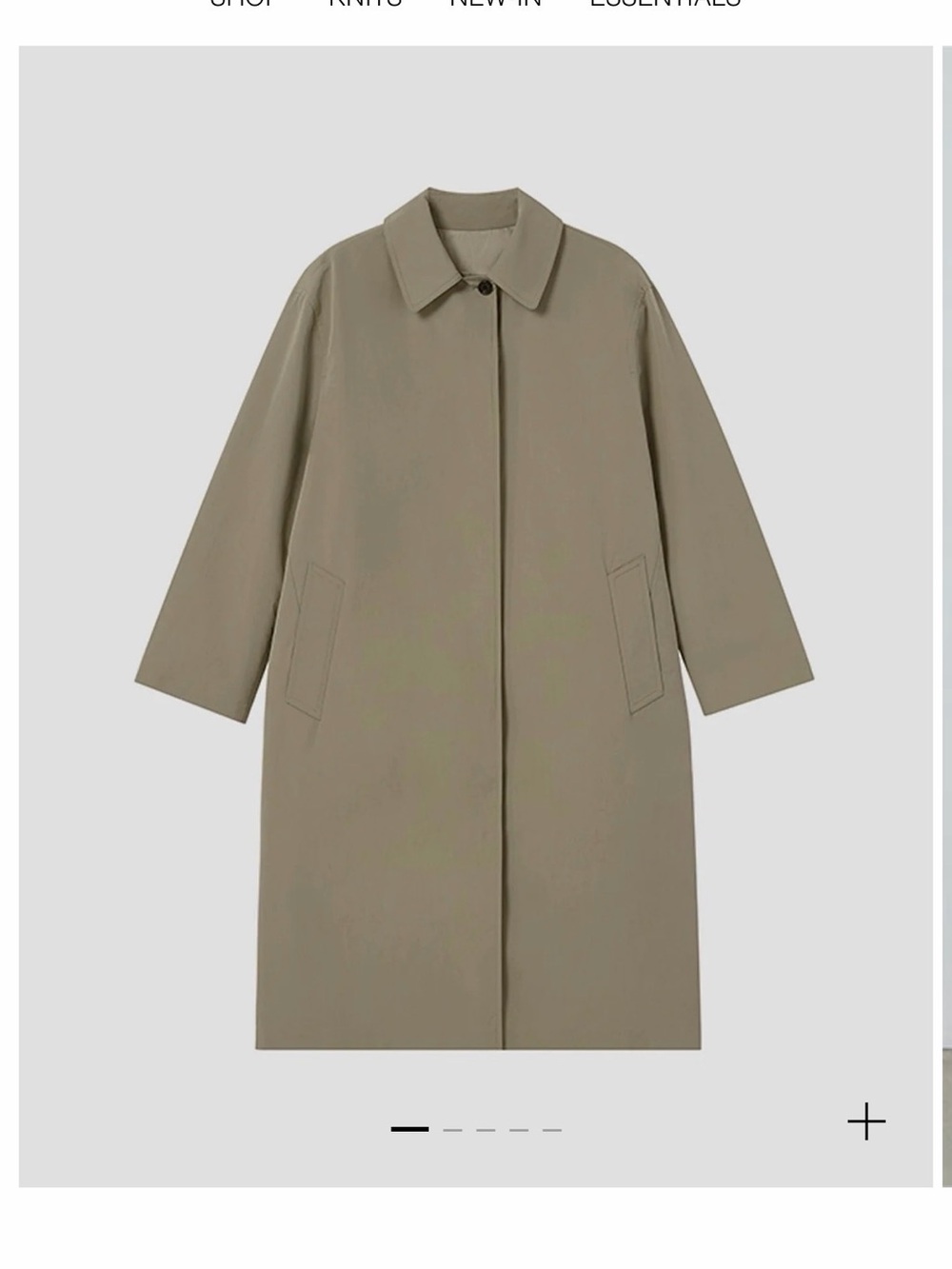 Women’s Cotton Silk Trench Car Coat - Khaki
